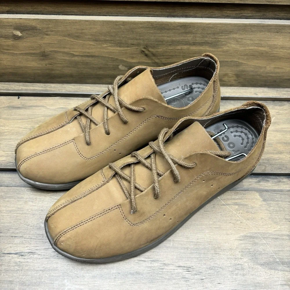 CROCS Shoes Suede‎ Oxford Lace Up Tan Casual Walking Mens Sz 7